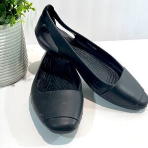 Crocs Sienna Ballet Flats Black Size 10M Women’s Shoes Slides